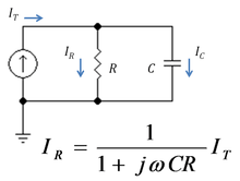 RC Circuit current divider